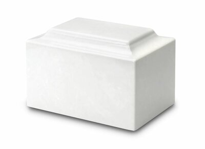 Alpine White Synthetic Marble Urn