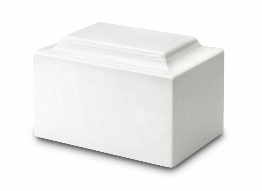 Alpine White Synthetic Marble Urn